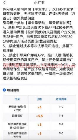 小红书APP推广拉新怎么做？小红书不限新老回流用户一单多少钱？