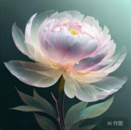 怎么画一枝晶莹剔透的牡丹花？