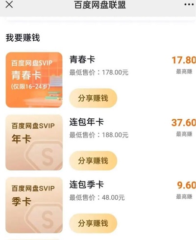 百度网盘CPS分销赚钱项目,一单最高30+